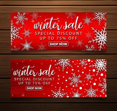 Köknar dalları ve kırmızı noel toplarıyla birlikte noel pankartı satışı.