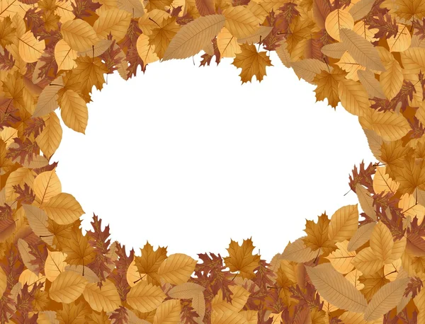 Autumn background with dried leaves — Stock Vector