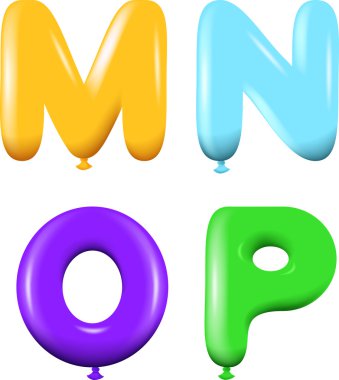 Alfabe harfleri Mnop renkleri
