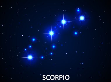 Sembol zodyak Scorpio kümesi