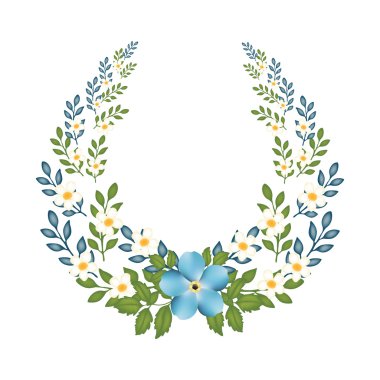 Daire çerçeve çiçek kavramı