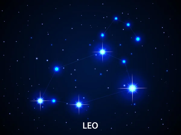 Set de Símbolo Zodíaco Leo — Vector de stock