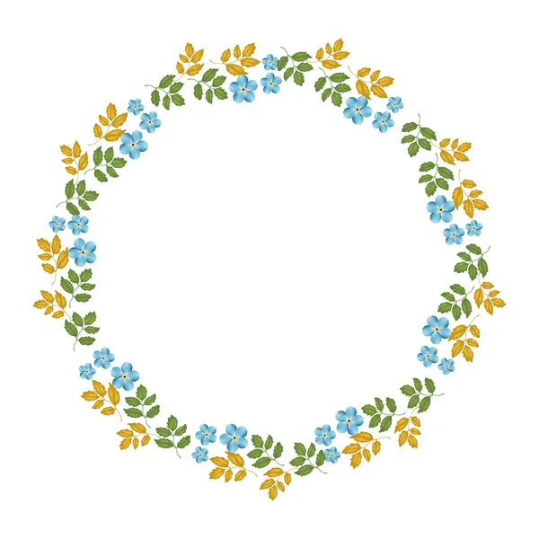 Květinový koncept kruh rám — Stockový vektor