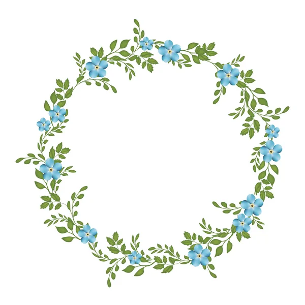 El concepto floral de marco de círculo — Vector de stock