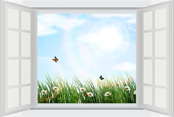 Ventana con paisaje imágenes de stock de arte vectorial | Depositphotos Ventana con paisaje imágenes de stock de arte vectorial | Depositphotos