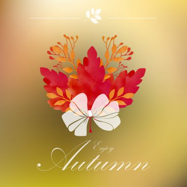 Sonbahar şerit beyaz çerçeveli.