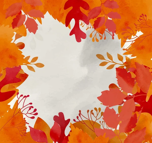 Outono fundo com folhas secas —  Vetores de Stock