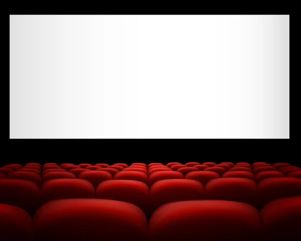 A cinema with red upholstery — Stock Vector