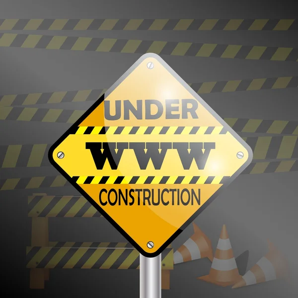 Under construction sign — Stock Vector