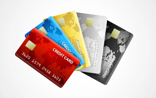 Collectie van credit cards — Stockvector