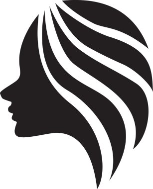 Güzel kız (siluet), simge tasarım