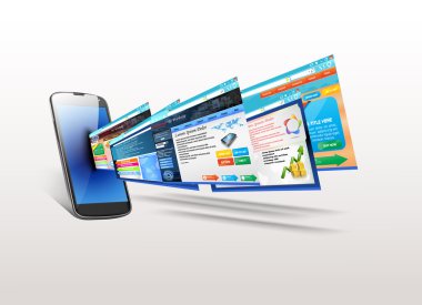 Çizim şablonu web sitesi ile telefon