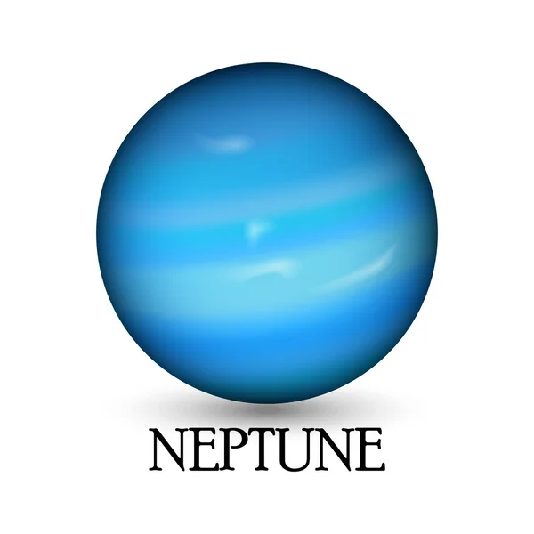 Planet Neptun auf isoliertem Hintergrund — Stockvektor