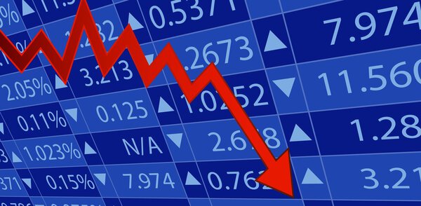 Signs arrow press to down