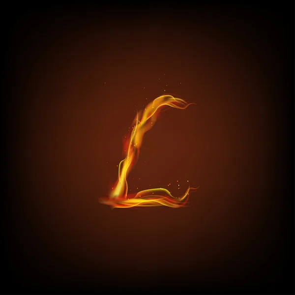 Огненное письмо — стоковый вектор
