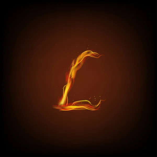 Carta de fuego — Vector de stock