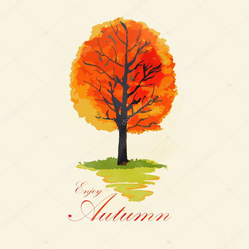 Abstract autumn tree