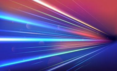 Renkli ışık ışınları