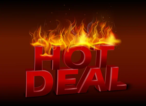 Konzept des Hot Deal Designs — Stockvektor