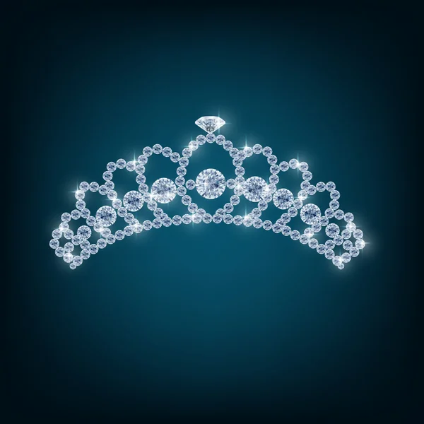 Crown with concepts from diamonds — Stock Vector