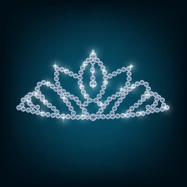 Crown with concepts from diamonds — Stock Vector