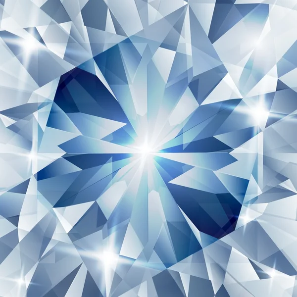 シルバーと概念ダイヤモンド ブルー — ストックベクタ