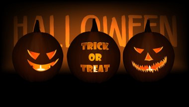 Cadılar Bayramı Balkabağı yüz ifadesi