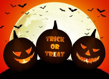 Halloween Pumpkins dolunay üzerinde