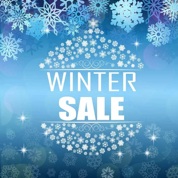 Sfondo banner vendita inverno — Vettoriale Stock
