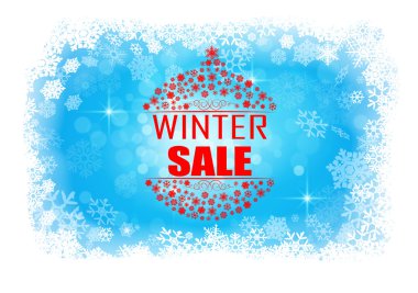 Kış satış arka plan afiş