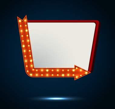 Ok ve Pano mavi arka plan üzerinde oturum