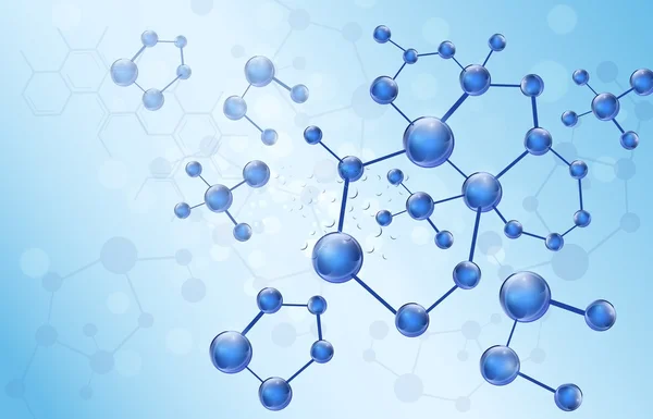 Molecuul afbeelding achtergrond — Stockvector