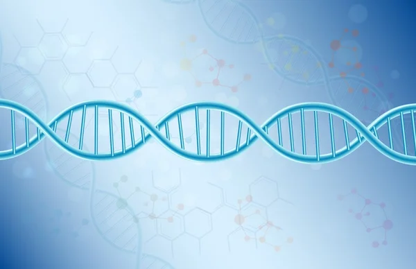 Концепция ДНК на синем фоне — стоковый вектор
