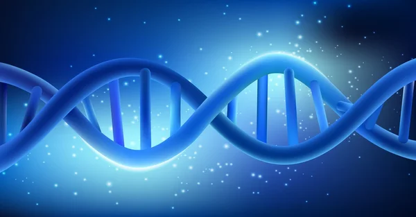 Concepto de ADN sobre fondo azul — Archivo Imágenes Vectoriales
