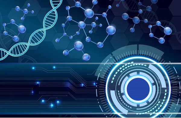 分子的结构和 Dna 背景。概念设计 — 图库矢量图片