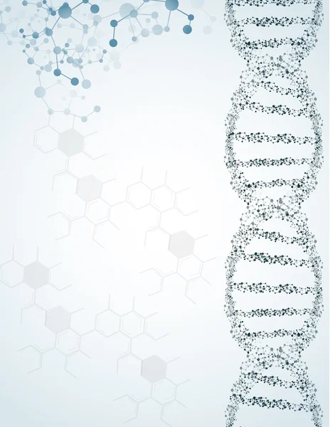 ADN et molécules sur fond isolé — Image vectorielle