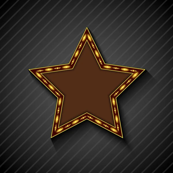 Знак зірки Білборда на чорному тлі — стоковий вектор