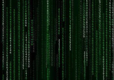 Teknoloji ikili arka plan. Yeşil zemin üzerine ikili