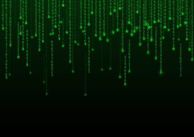 Illustration of Technology binary background. Binary on green background clipart svg vector 