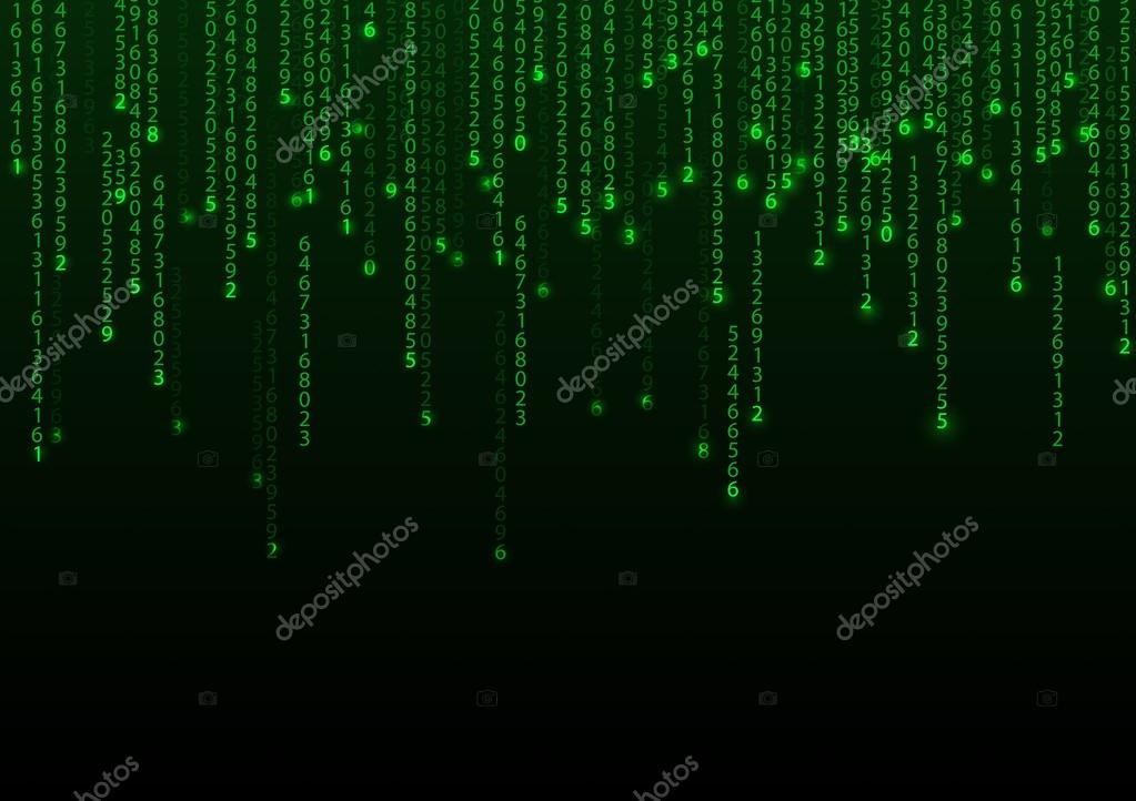 Vector illustration of Technology Binary Background Green 90806074