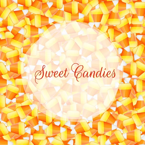 Een close-up achtergrond stapel van candy corn — Stockvector