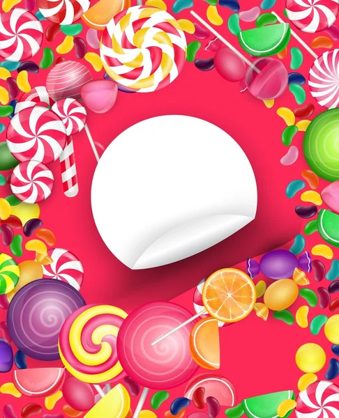 Fondo de caramelo colorido — Vector de stock