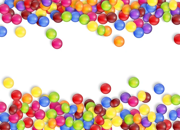 Beyaz bir arka plan ile şeker çerçeve