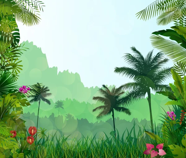 Exotischen tropischen Hintergrund schön — Stockvektor