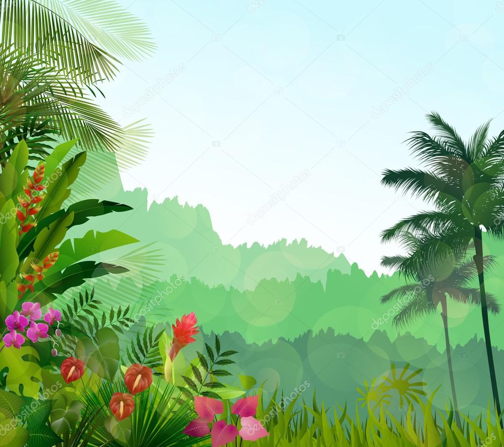 Exotic tropical background beautiful