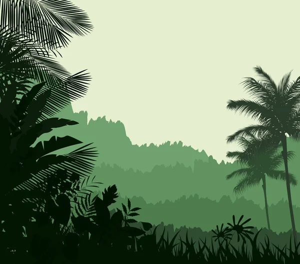 Exotiska tropiska bakgrunden vackra — Stock vektor