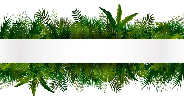 Тропическая листва. Цветочный дизайн фона — стоковый вектор