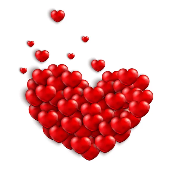 Valentines tło z pojęciem serca — Wektor stockowy