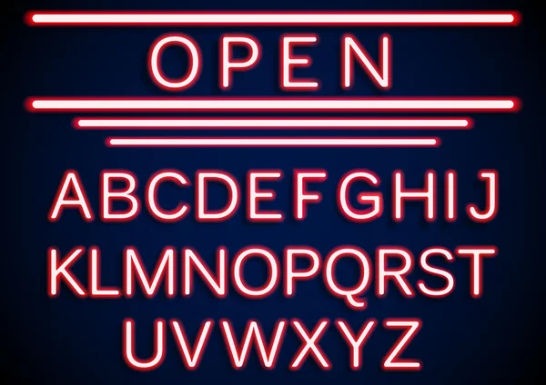 Set retro neon açık işaretler arka plan