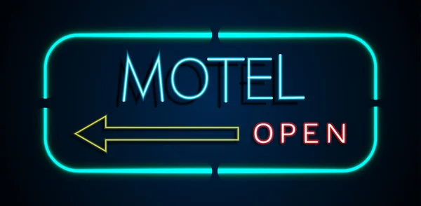 Background of neon signs motel — Stock Vector